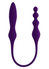 Playboy This and That Rechargeable Silicone Dual End Anal Plug and Vibrator - Purple